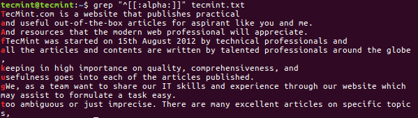 11 Advanced Linux &#8216;Grep&#8217; Commands on Character Classes and Bracket Expressions