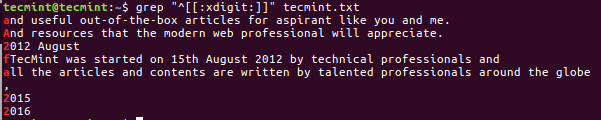 11 Advanced Linux &#8216;Grep&#8217; Commands on Character Classes and Bracket Expressions