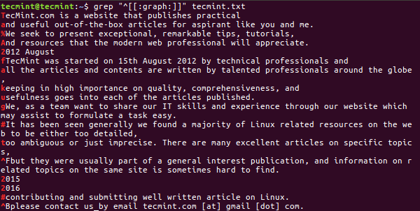 11 Advanced Linux &#8216;Grep&#8217; Commands on Character Classes and Bracket Expressions