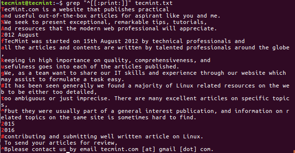 11 Advanced Linux &#8216;Grep&#8217; Commands on Character Classes and Bracket Expressions