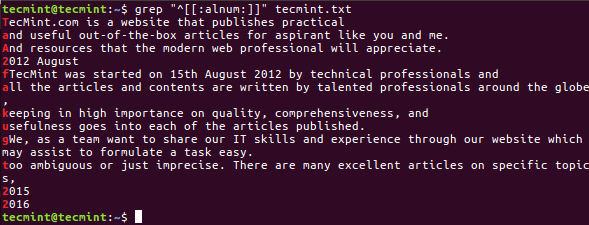11 Advanced Linux &#8216;Grep&#8217; Commands on Character Classes and Bracket Expressions
