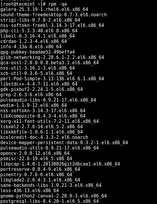 3 Ways to List All Installed Packages in RHEL, CentOS and Fedora