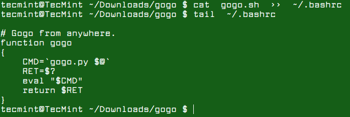 Gogo &#8211; Create Shortcuts to Long and Complicated Paths in Linux