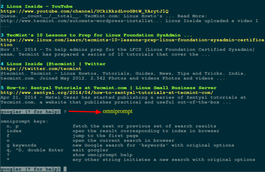 Googler: A Command Line Tool to Do &#8216;Google Search&#8217; from Linux Terminal