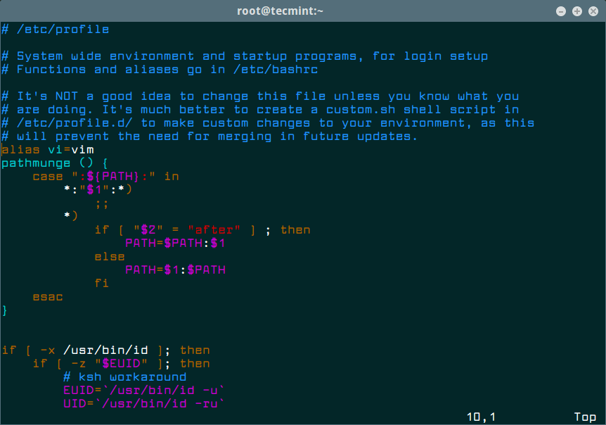 How to Enable Syntax Highlighting in Vi/Vim Editor