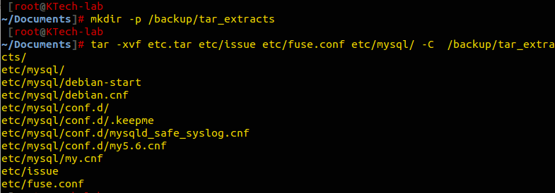 How to Extract Tar Files to Specific or Different Directory in Linux
