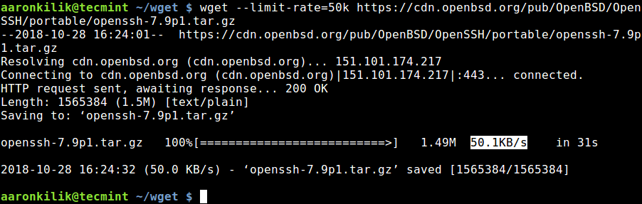 How to Limit File Download Speed Using Wget in Linux