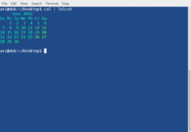 Lolcat &#8211; A Command Line Tool to Output Rainbow Of Colors in Linux Terminal