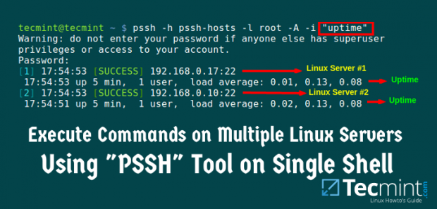 Pssh – Execute Commands on Multiple Remote Linux Servers Using Single Terminal