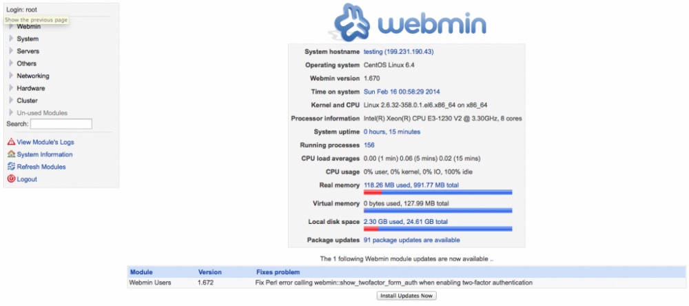 VPS Tutorial &#8211; Setup Webmin on a VPS, securely.