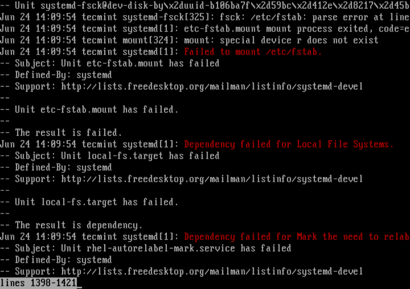 How to Fix “failed to mount /etc/fstab” Error in Linux