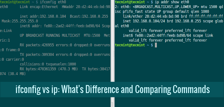 ifconfig vs ip: What&#8217;s Difference and Comparing Network Configuration