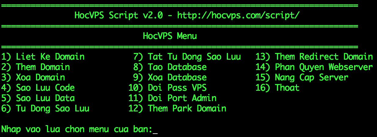 HocVPS-Script-v2.0